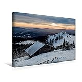 Calvendo Premium Textil-Leinwand 45 cm x 30 cm Quer, Winterlandschaft Bayerischer Wald | Wandbild, Bild auf Keilrahmen, Fertigbild auf Echter Leinwand. im Bayerischen Wald Natur Natur - Andreas Vonzin