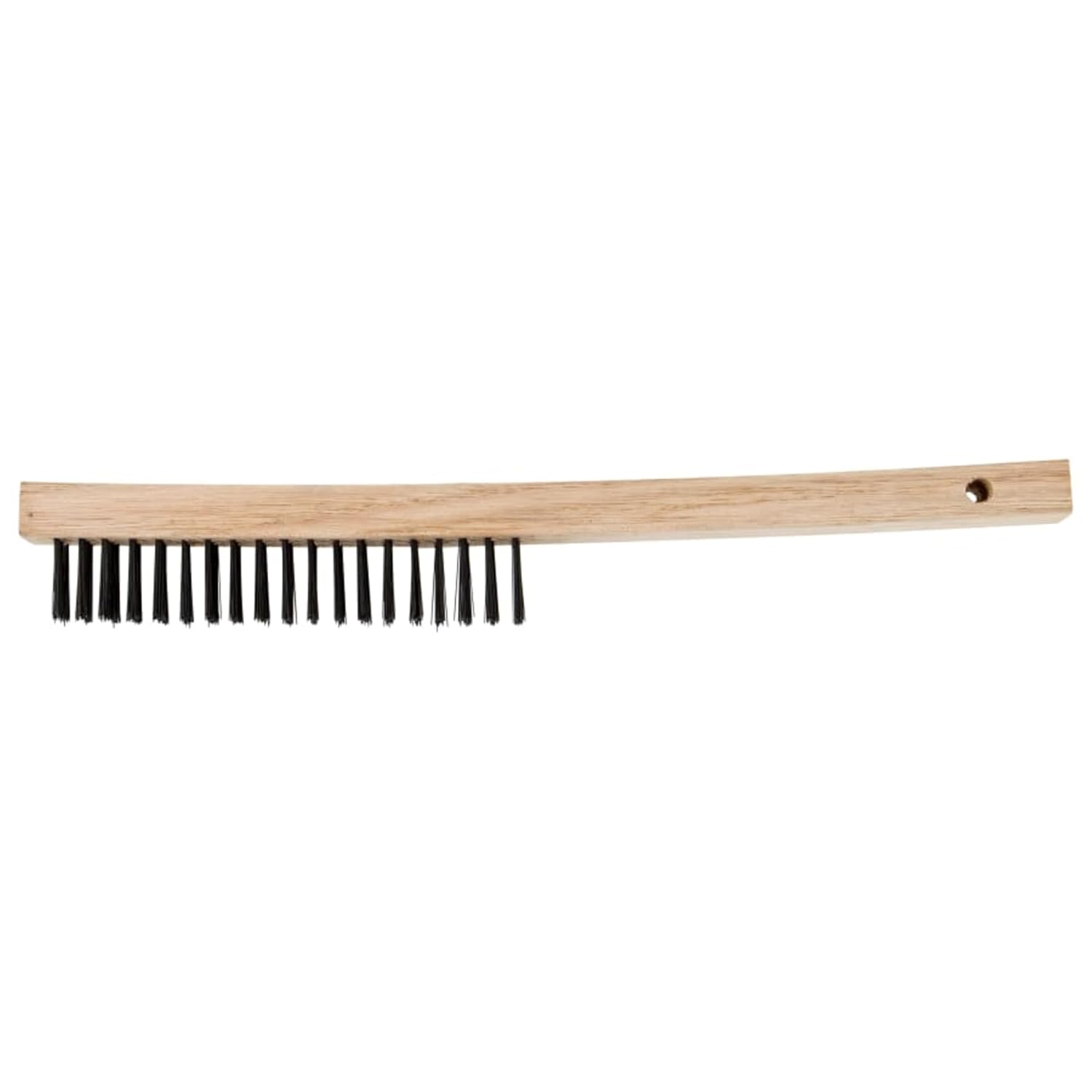 PFERD 85045 Economy Line Curved Handle Scratch Brush, .012 Carbon Steel, 3 x 19 Wire Rows, 13-3/4" Length x 7/8" Width Block (Pack of 12)