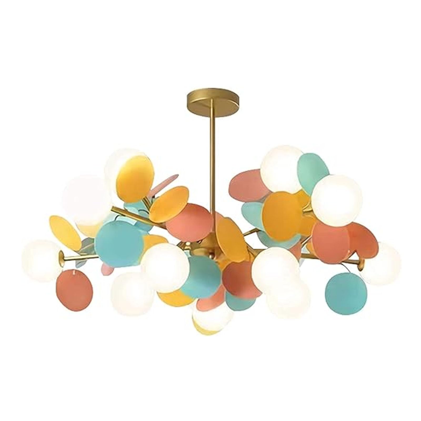 Lustre en laiton doré chic 15 HGCHH avec tige de réglage premium