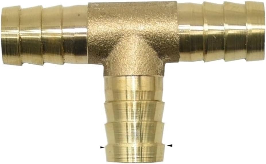 Raccord en T cannelé en laiton 8 mm connecteur tuyau flexible trois voies