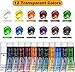 Stained Glass Paint, 12 Color Transparent Paint Vibrant Enamel Paints for Glass Permanent, Non Toxic Acrylic Translucent Glass Stain painting Set with Palette for Wine Glasses Plastics (0.41 fl.oz)