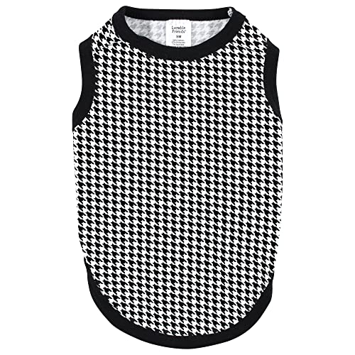 Luvable Friends Dog Pet Dog and Cats Cotton T-Shirts 2pk, BFF Houndstooth, Large by Luvable Friends - Image 6