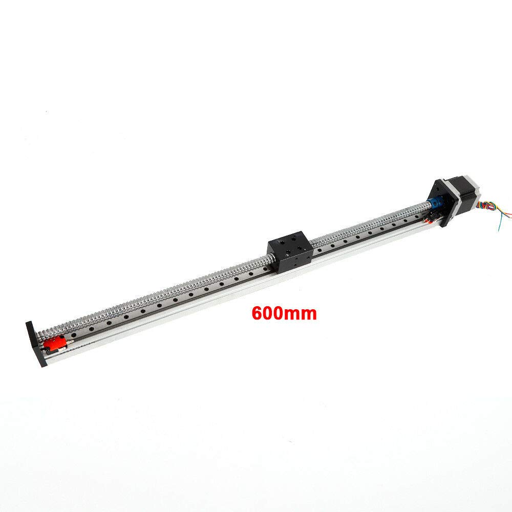 CNC Linear Motion Guides, Linear Guide Slide Table Ball Screw Motion Rail, 24V Linear Actuator Slide Stage Ball Screw Nema23 600mm (24 in) Stroke