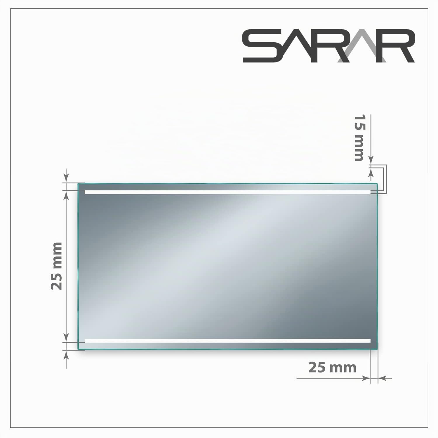 SARAR Badspiegel Spiegel Badezimmerspiegel mit LED-Beleuchtung 140x70 cm Made in Germany Wandspiegel Mirror Spiegel Bad mit Licht nach Maß Casoria