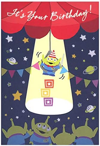 Amazon バースデーカード メロディカード ディズニー エイリアン Eao 784 6 二つ折り ホールマーク エイリアンの声入り オルゴール Birthday Card お誕生お祝い グリーティングカード 文房具 オフィス用品