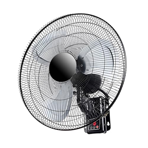 Ventilador industrial montado en la pared de 20 pulgadas, 18 pulgadas, 130 W, control remoto inteligente, 3 velocidades, ajustable, silencioso, ventilador para el hogar, ángulo ajustable, ventilador