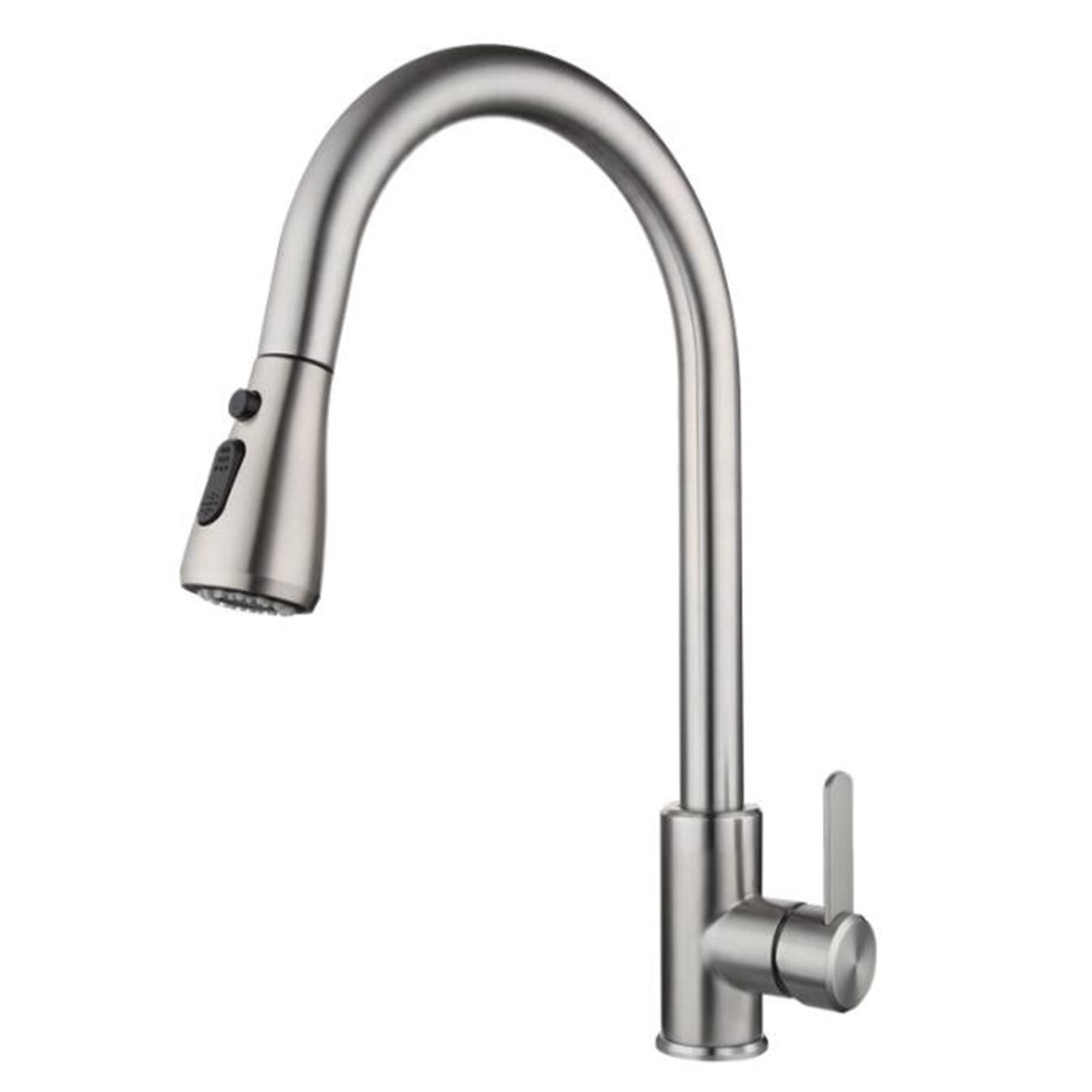Robinet de cuisine avec douchette extractible en acier inoxydable mitigeur brossé eau chaude froid
