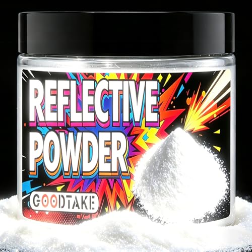 GOODTAKE Reflective Powder for Road Marking, Paint, Pavement Striping, Parking Lots, Crosswalks, Driveways, Airports, Traffic Signs, Painting, Arts & DIY Crafts & Clothing Decoration (White, 8 oz)