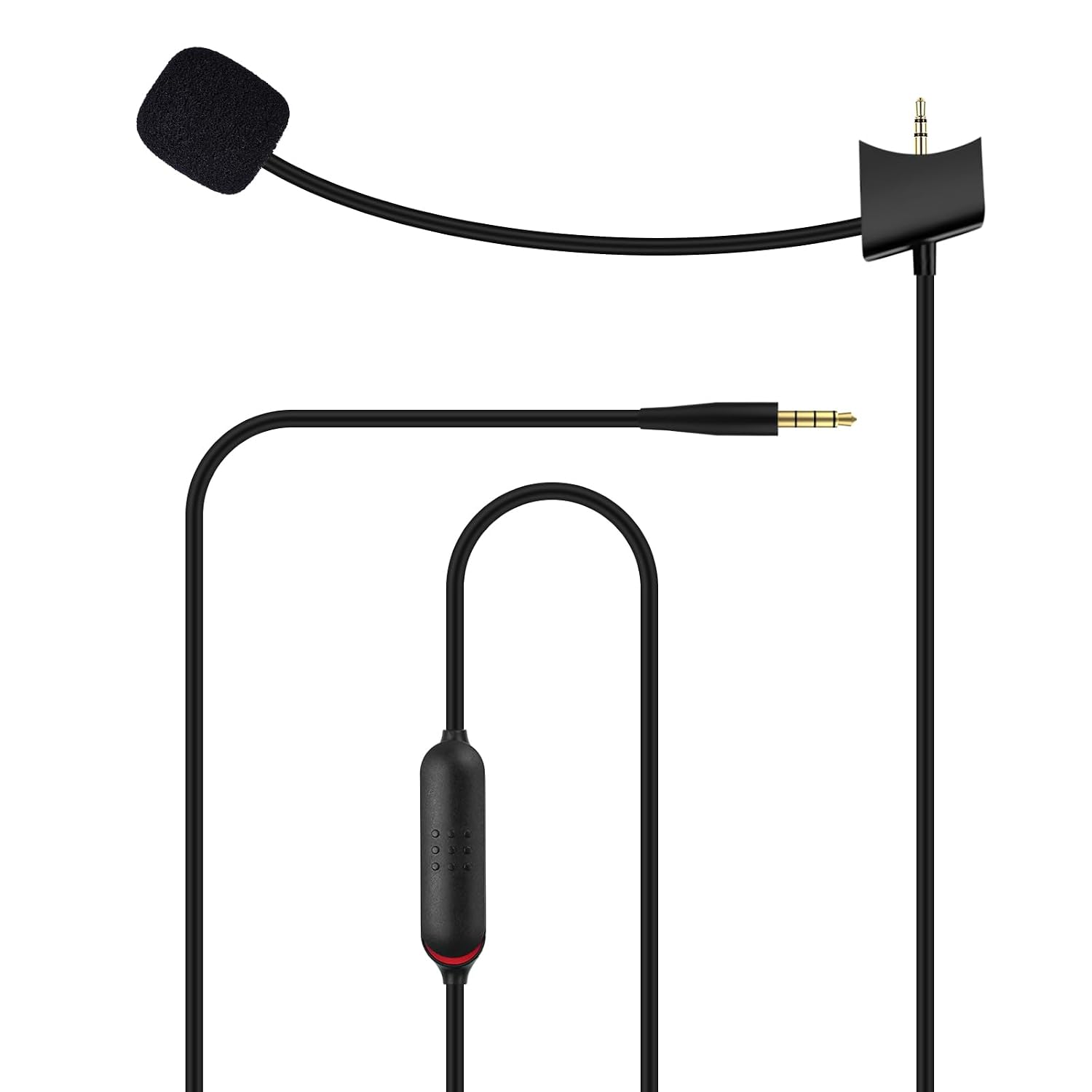 QC35 II Microphone Replacement Compatible with Bose QuietComfort 35 II QC35 II Quiet Comfort 35 QC35 Headphones, Boom Gaming Mic with Mute Switch for PS4, PS5, Xbox One Controller, PC