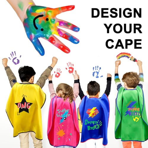 iROLEWIN Star Superhero-Capes and Masks for Kids Party Favors - 12 Bulk Pack Super-Hero Dress-Up Costumes for Girls Boys Play Gifts by iROLEWIN - Used condition - Image 6
