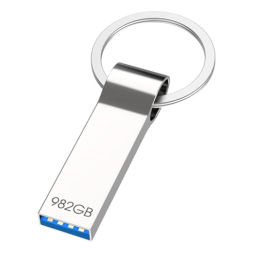 Memoria USB 982GB, Alta Velocidad Pendrive USB 3.0, Mini Pen Drive, Metal Alta Memory Stick para Ordenador, Tableta, Coche y TV (982, GB)