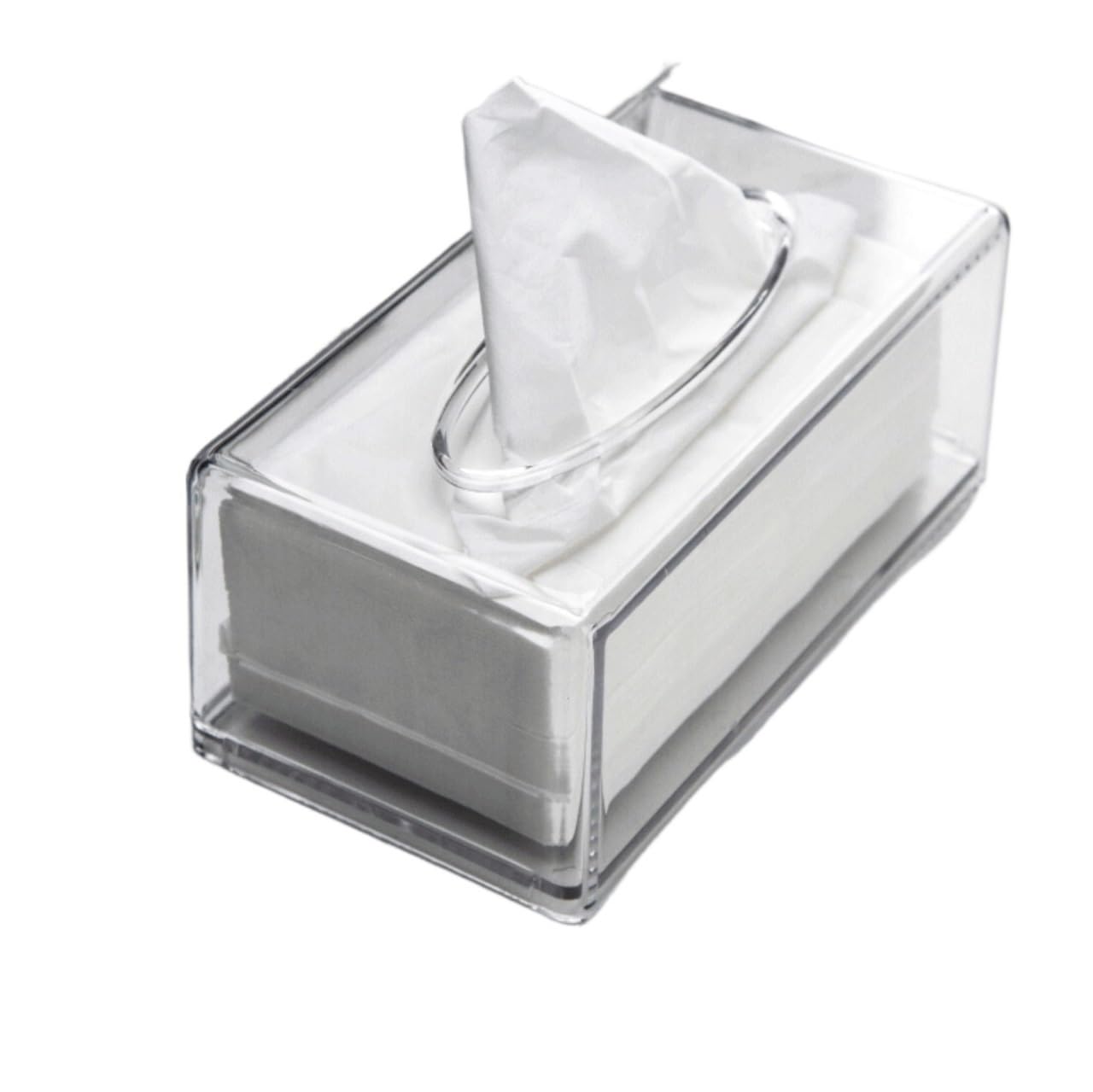 Clear Tissue Box Holder Dispenser Napkin For Car Home Bathroom Kitchen Storage Organizer