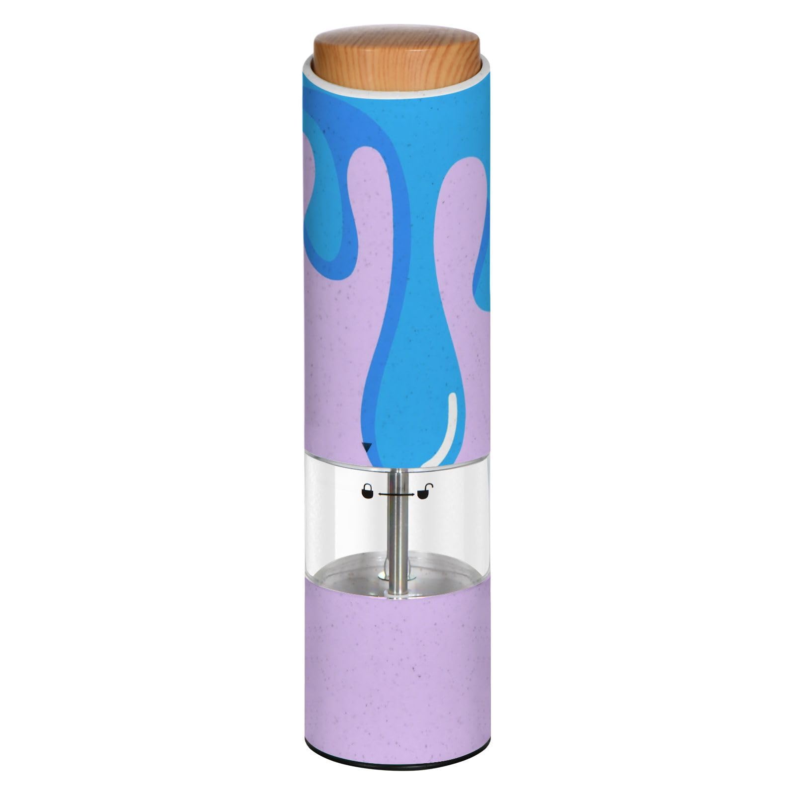 Molinillo de pimienta y sal recargable para barbacoas con diseño artístico de graffiti