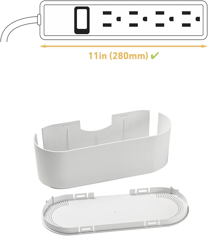 D-Line Cable Management Box y Canaleta para Cables Blanca miniatura 3