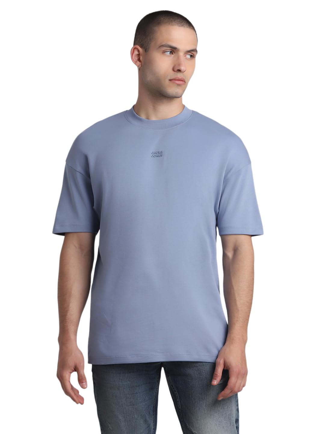JACK & JONES Men’s Cotton Solid Classic Fit T-Shirt