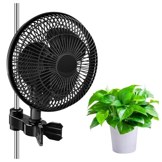 Profan, Ventilator, 15 cm, 5 W 11 KLGFI 2 Geschwind Grow Ventilator, Clip Ventilator Oszillierend, 25W Oscillating Clamp Fan füR Growzelt