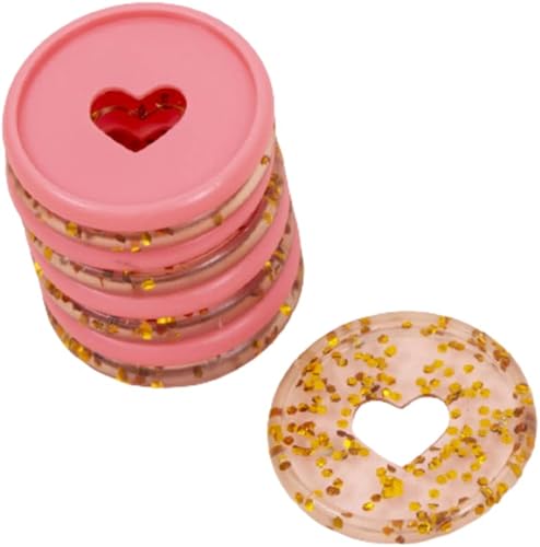 Craftelier - Anillos de disco de plástico M con corazón para encuadernar planificadores o álbumes  Ideal para álbumes de recortes y manualidades