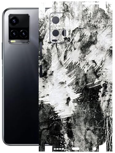 Image of AtOdds - Full Body Back Screen Guard Protector Film - Lamination Wrap Skin Sticker Compatible with VIVO Y33T | Scratchproof Matte Finish (Messed)