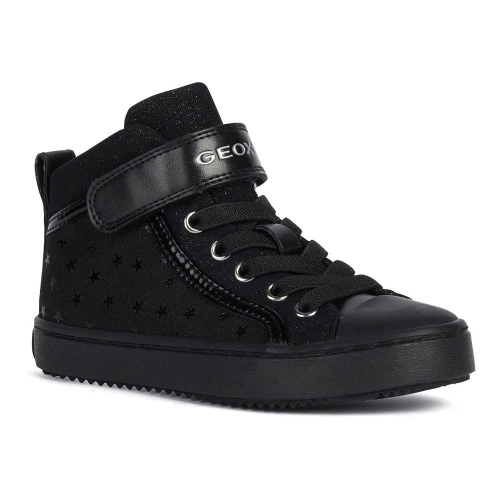 Geox Girls J Kalispera I Sneakers, Black, 11.5 UK