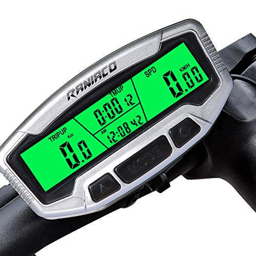 Bike Computer, LCD Backlight Automatic Wake-up Multifunctions Cycle Computer Wireless Waterproof Bicycle Odometer