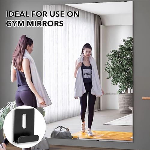 Image of Wall Mounting Mirror Hanging Kit, 8Pcs Metal Mirror Clips, Black Large Heavy Duty