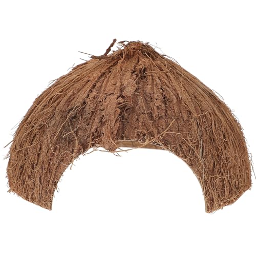 TOPBATHY Reptilienunterkunft aus Kokosnussschale mit Natürlichem Design und Stabiler Konstruktion für Kleine Haustiere Wie Eidechsen und Spinnen als Gemütliches Versteck