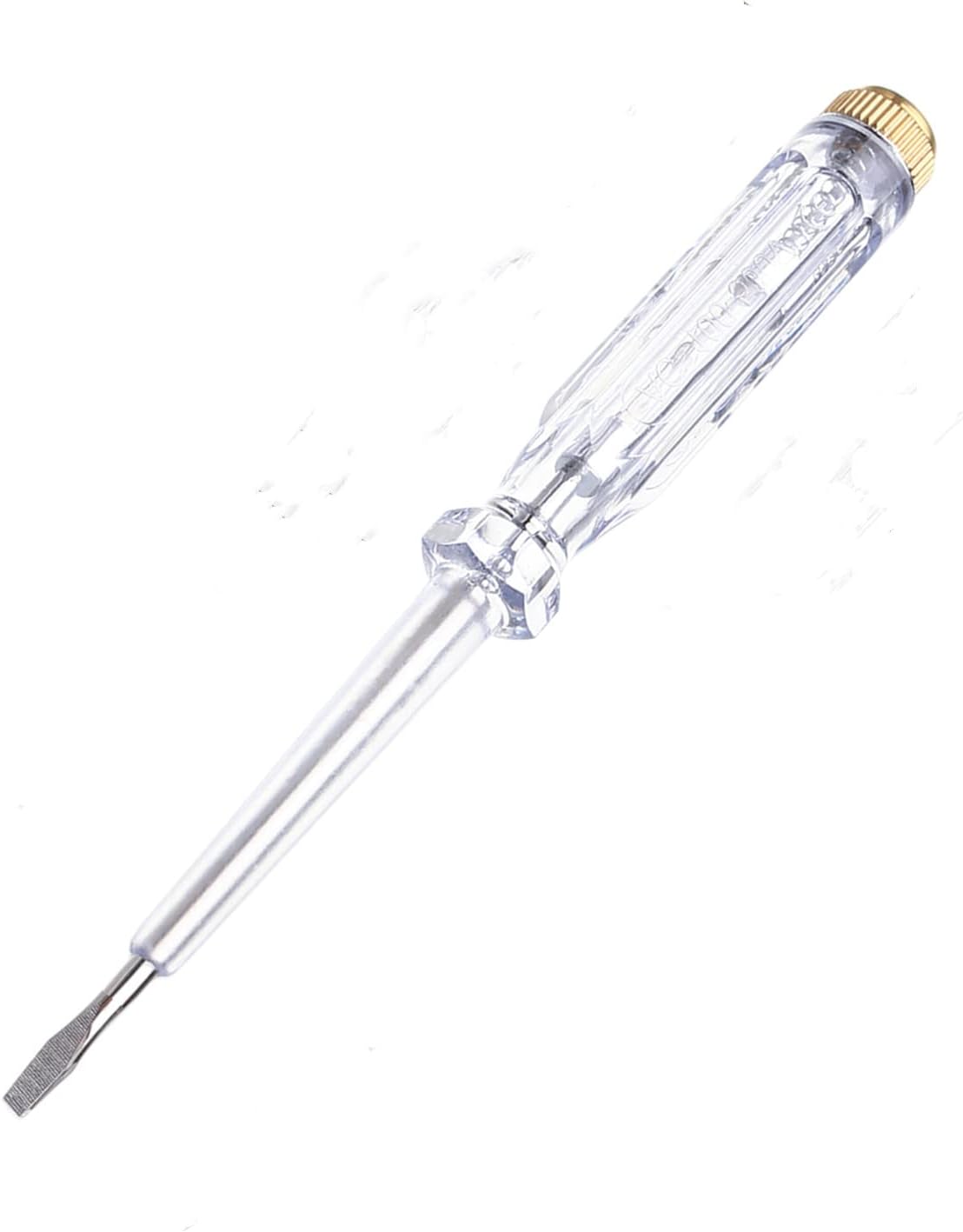 Fielect Test Screwdriver, Voltage Detector Pen Light Circuit Tester Electric Test Pen Screwdriver Neon Tube AC/DC 100-500V Clear 1pcs