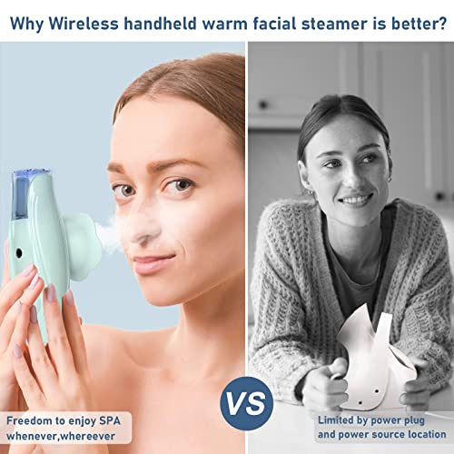 Facial Steamer And Eyes Spa 2In 1. Mini Portable Professional Hot Facial Steamer For Facial Deep Cleaning- The Lady Right Handheld Ionic Face Steamer, Unclogs Pores -Blackheads -Soothing For Dry Eyes #TOP4
