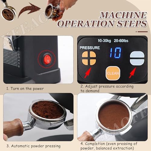 Siebträger-Stampfer für Kaffee, elektronische automatische Kaffee-Stampfermaschine – Präzisionspresse für perfekten Espresso, ideal für den privaten und gewerblichen Gebrauch 7 Siebträger-Stampfer für Kaffee, elektronische automatische Kaffee-Stampfermaschine – Präzisionspresse für perfekten Espresso, ideal für den privaten und gewerblichen Gebrauch