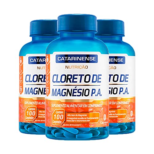Cloreto de Magnésio P.A. - 3 unidades de 100 Comprimidos - Catarinense