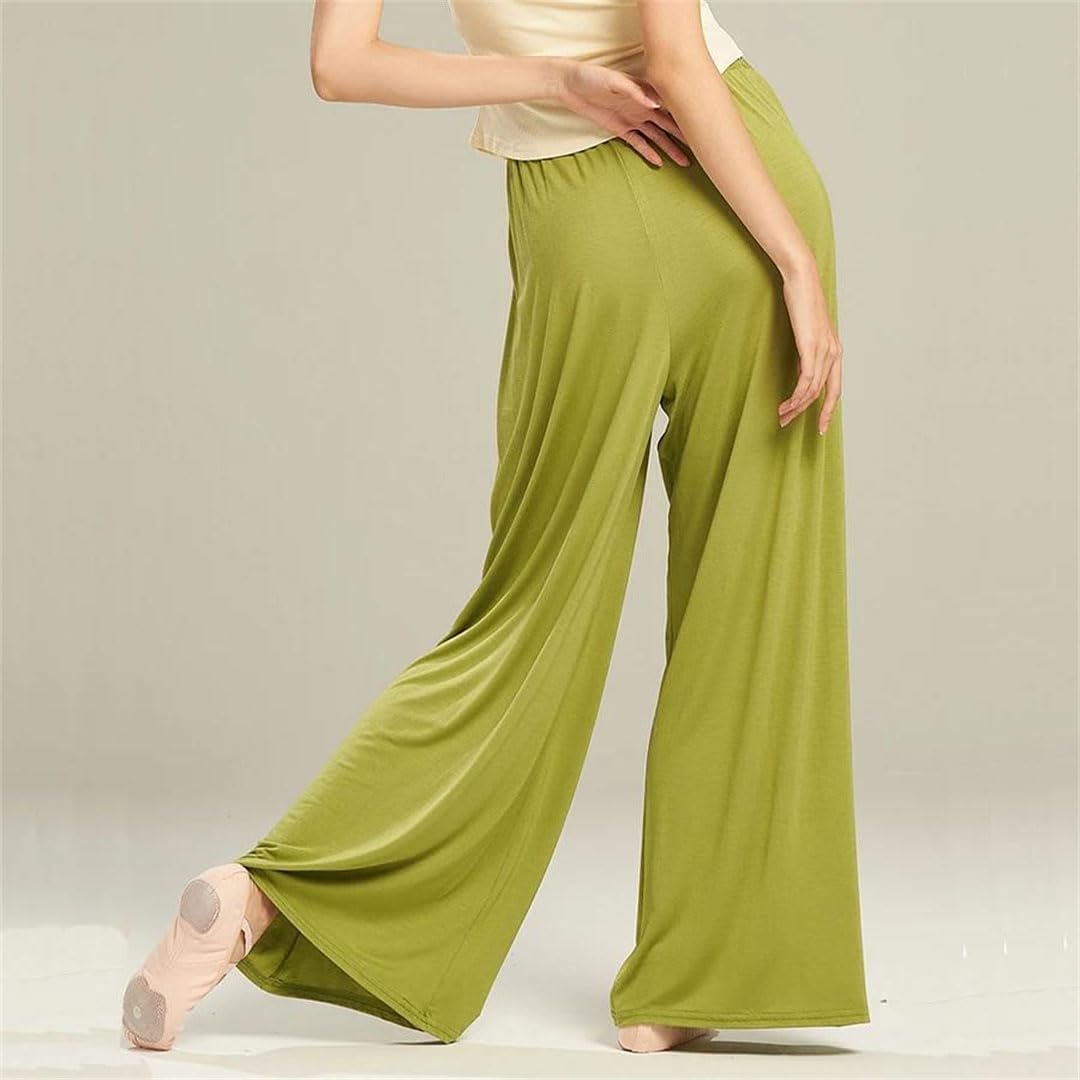 Women's Wide Leg Dance Pants High Waist Ballet Training Trousers