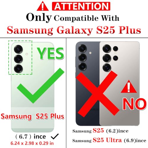 Yiakeng for Samsung Galaxy S25 Plus Case with Screen Protector:[Military Grade Drop Tested] Ring Holder Kickstand Shockproof Anti-Slip Protective Phone Case for S25+ Plus 6.7- Red by Yiakeng - Used condition - Image 2
