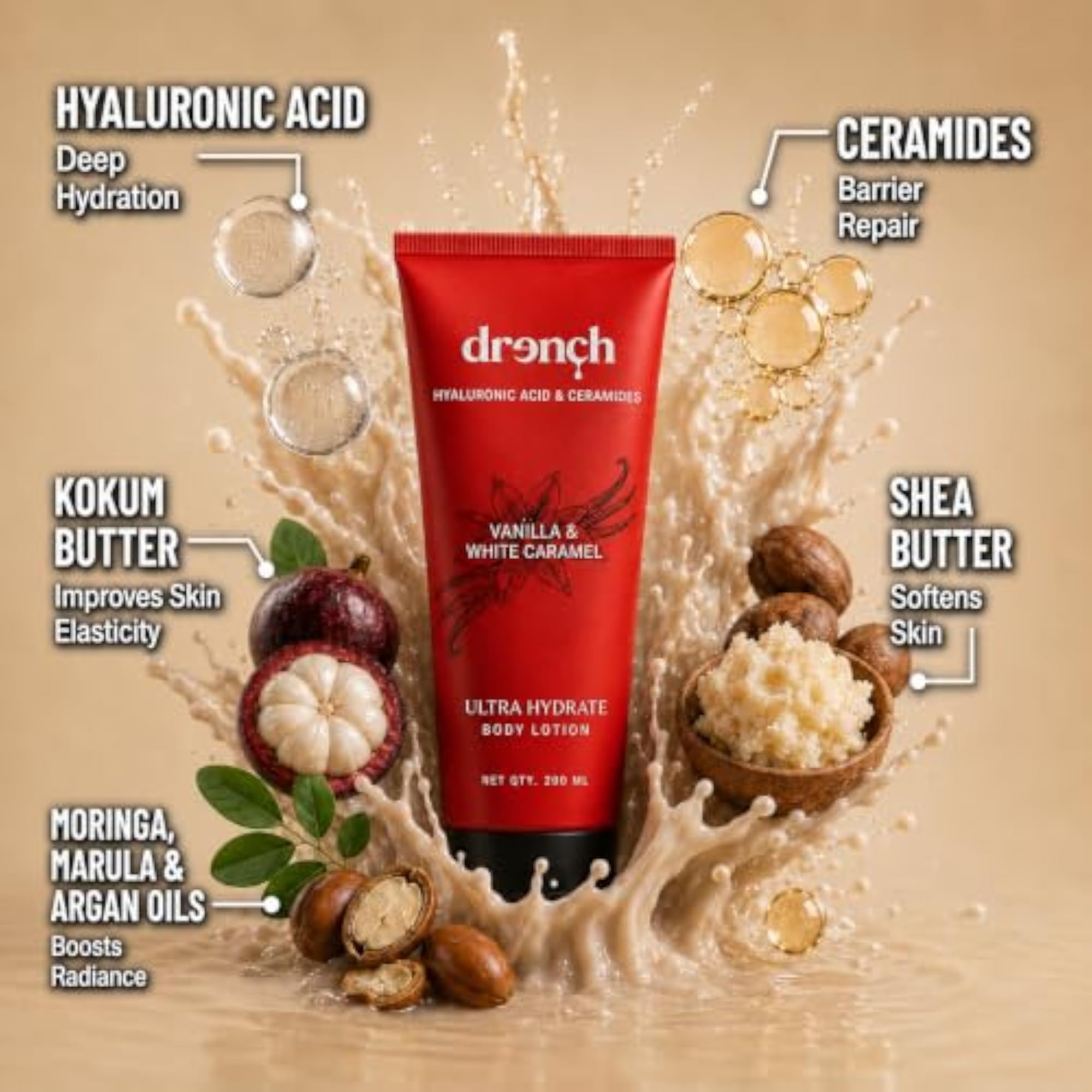 Vanilla & White Caramel Body Wash & Lotion Combo
