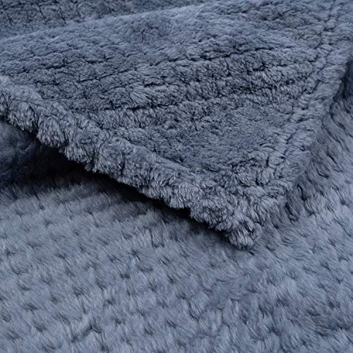 Image of Warm Soft Fuzzy Dog or Cat Blanket, Plush Fleece Throws for Puppy, Kitten, Bed, Couch, Sofa, Travel (S /24 inch x 32 inch, Blue)
