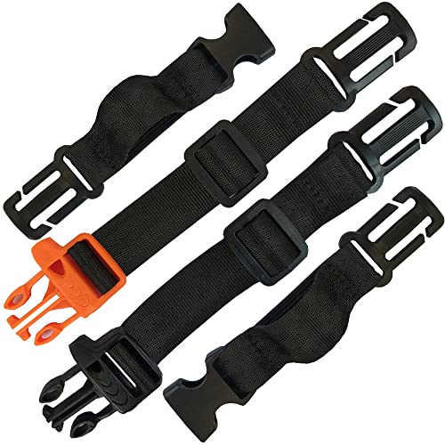 HDHYK 2 Pack Backpack Chest Strap Nylon 3/4 Inch Webbing Chest Belt-Backpack Sternum Strap Suitable for Webbing on The Backpack up to1in (Black)