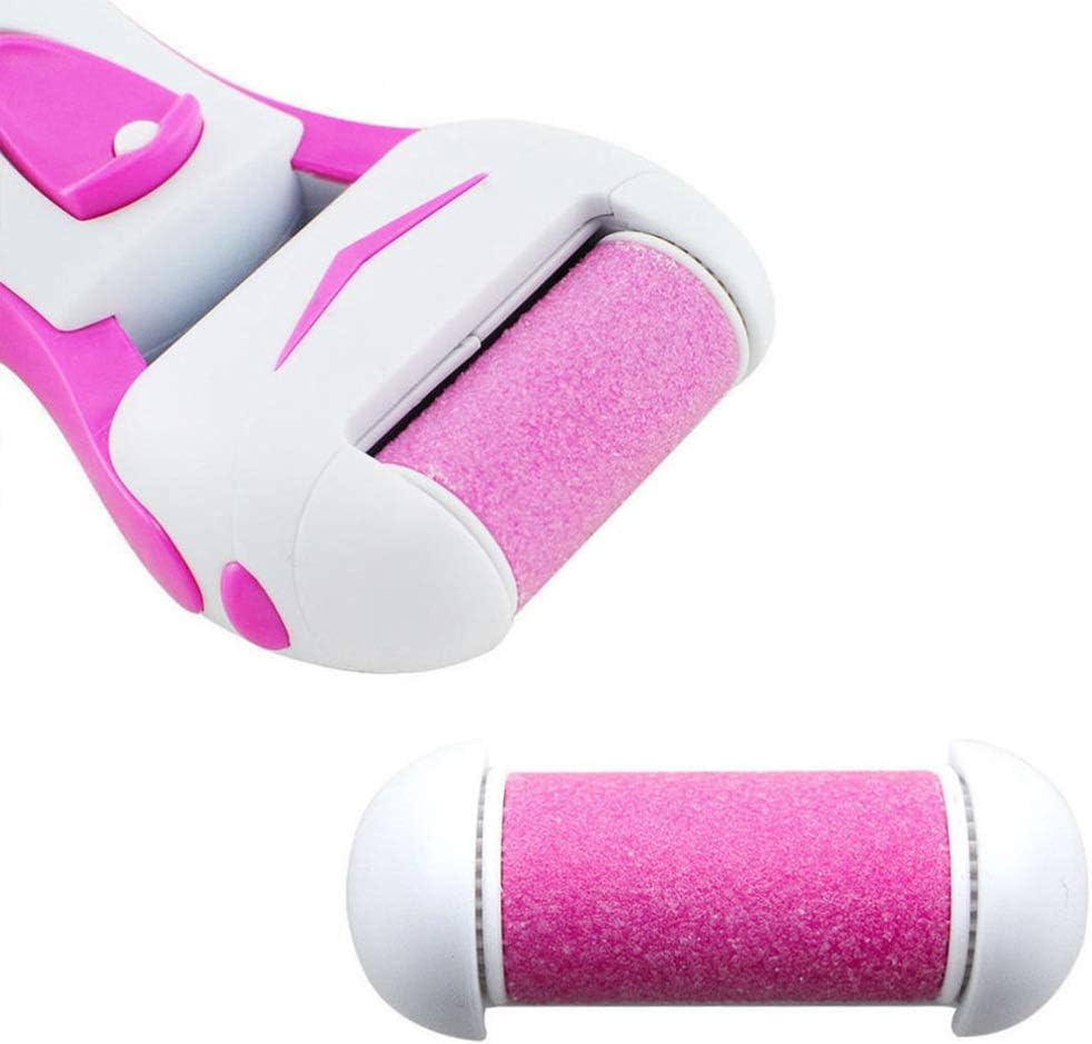 SOLUSTRE 6pcs Coarse Replacement Roller Refill Heads Pedicure Foot File Cracked Skin Corns Remover Refill for Electronic Foot File Pink and Blue - Image 5
