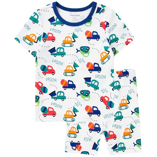 Image of pureborn Baby Pajamas Set Toddler Snug Fit Cotton Sleepwear 2pcs 12M-7Y