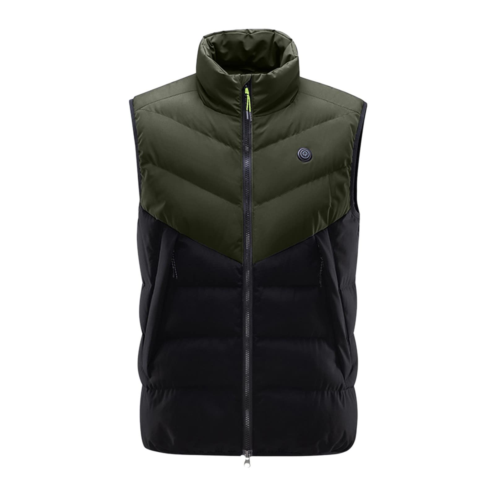 iTNHFPEssentials Men's Full-Zip Polar Fleece Vest Easy Care Mens Down Jackets with Hood Autumn Camping Men's Outdoor Gilets & Body Warmers Men's Outdoor Waterproof Jackets