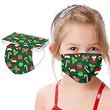 Humeng 10PC Weihnachtskinder drucken Einweg-Industrie 3Ply Ear Loop 10PCS Gesicht