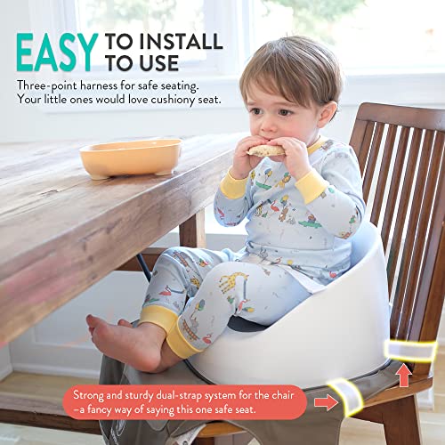 Prince Lionheart Squish Booster Seat, Berry Blue, 3-Point Harness And Dual-Strap System, Easy To Wipe Clean, And Lightweight #TOP6