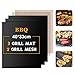 Produktbild ISUDA Grillmatte,5er Set antihaft grillmatten,BBQ Matten und Grillen Mesh Matte,Backmatte Wiederverwendbar PFOA-Frei für Holzkohle, Gasgrill & Weber Grills 40 * 33cm