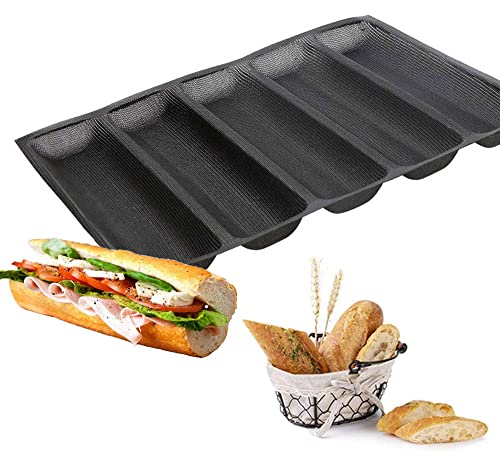 Baker Boutique Silicone Bread Mold 5 Loaf Baking Mould Flexible Reusable Forms Shapes Non Stick Perforated