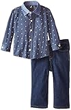 nautica baby boy' vest set Impreso para hombre Nautica bebé niños \'2 piezas impreso tejido camisa Denim Jean, azul marino
