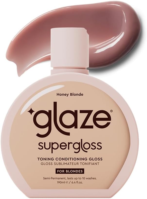 Glaze Shine Hair Conditioner, 190ml (2-3 applications), Award Winning Shine Treatment & Semi-Permanent Hair Color, Guaranteed Results in 10 Minutes, Honey Blonde