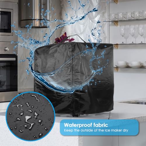 Funda para Fabricadora de Hielo 18"x14"x16" Negra Impermeable miniatura 4
