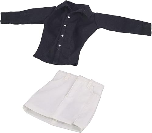 Miniatura 5 de predolo Ropa de muñeca femenina a escala 16, ropa de muñeca de mujer, conjunto de camisa femenina, disfraz de uniforme para figuras de soldados de