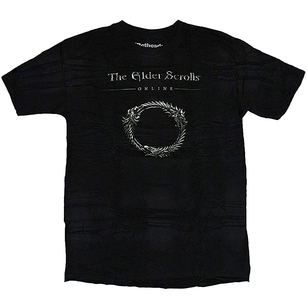 The Elder Scrolls Online Mens T-Shirt - Golden Circle Image Cartoon t Shirt Men Tshirt