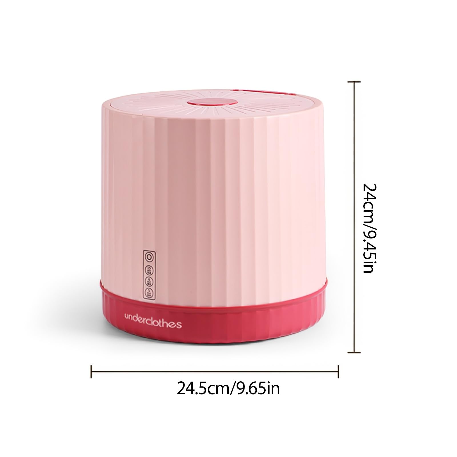 Mini lavadora, 4 L, lavadora portátil, bajo consumo de agua y energía, lavadora de viaje, camping, para debajo (rosa)
