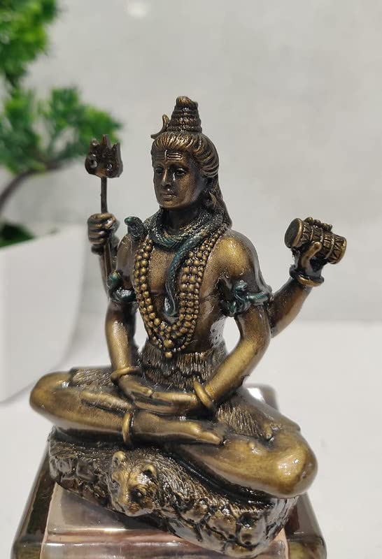 Idole Lord Shiv en bronze cadeau idéal pour nouvelle voiture
