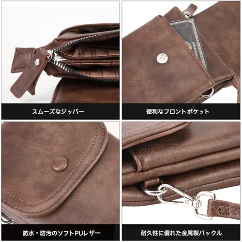 [HiChiclife] スマホショルダーバッグ 非常に柔らかいPUレザー お財布ショルダー レディース スマホケース ショルダー 軽量 斜めがけバッグ おしゃれ 斜め掛け 肩掛け レディースショルダーバッグ 小物入れ